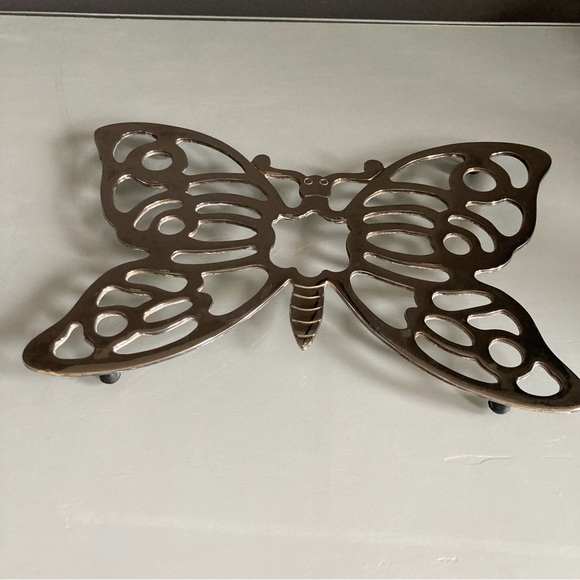 Silver Butterfly Trivet By F.B.Rogers Italy - Picture 2 of 7